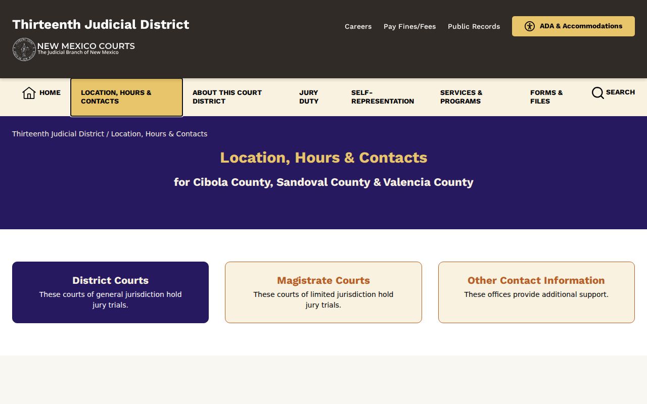 Sandoval County district court and warrant record access