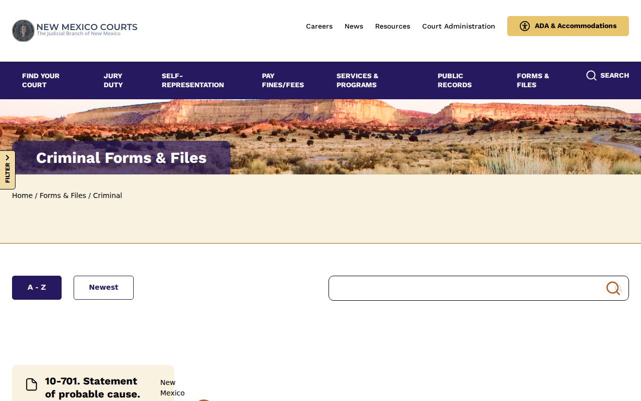 New Mexico bench warrant form for Sandoval County warrant records