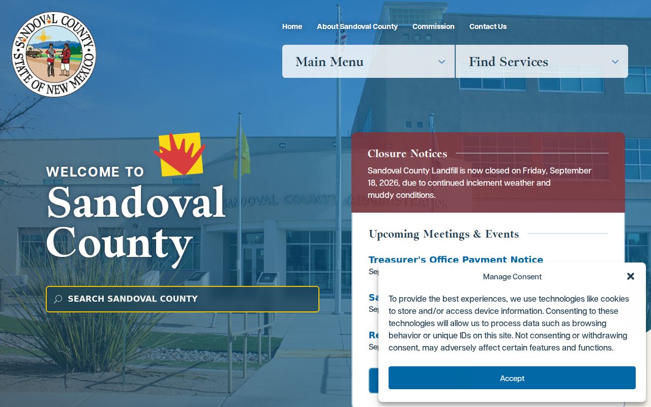 Sandoval County internal warrant verification record