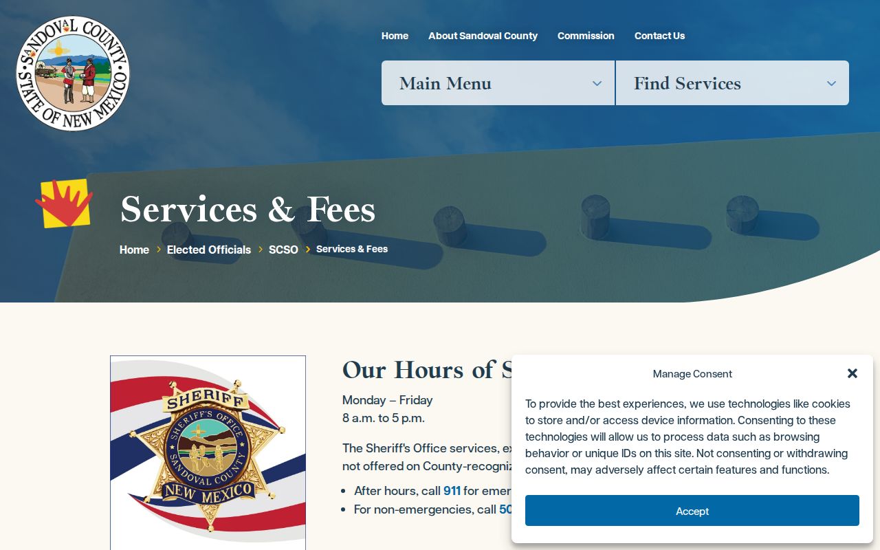 Sandoval County IPRA records request information for warrant records